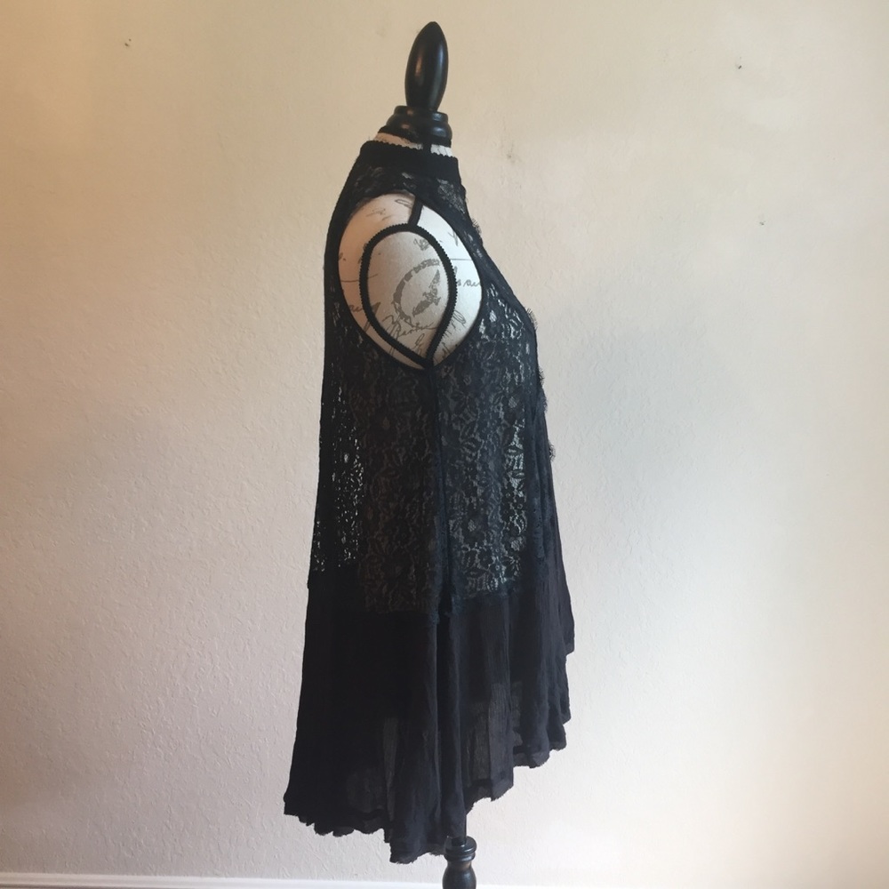 Free People S Intimately BNWT black lace tunic top - Picture 4 of 8